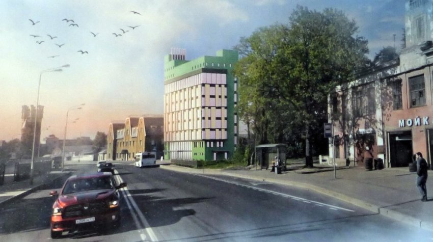 На Октябрьской набережной в Уткиной Заводи строят офисное здание - «Свежие новости строительства»