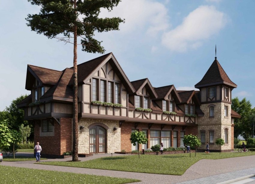 Советское кафе в Зеленогорске заменят новым зданием с фахверком и башней - «Свежие новости строительства»